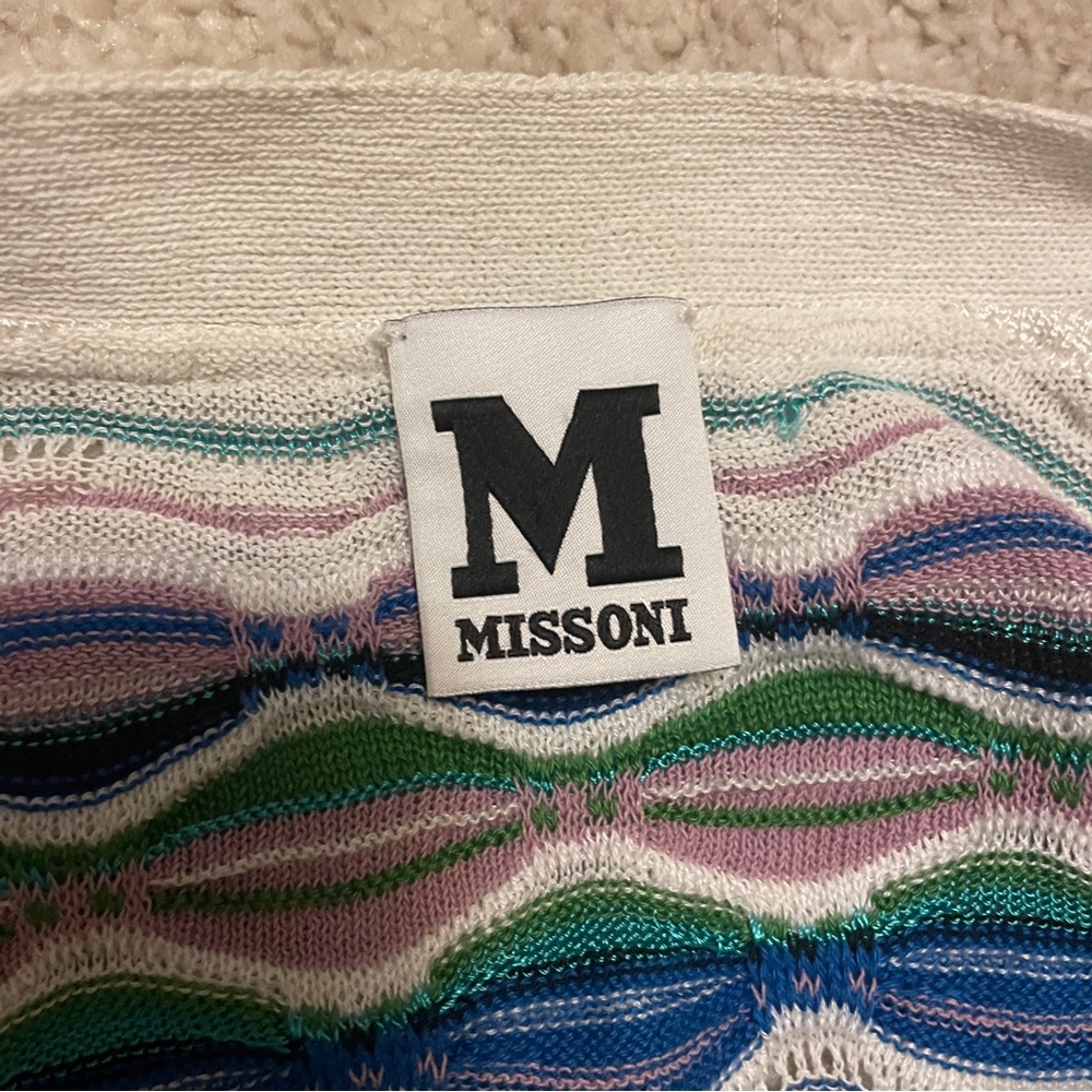 Missoni Multicolor Patterned Knitted Sweater Card… - image 3
